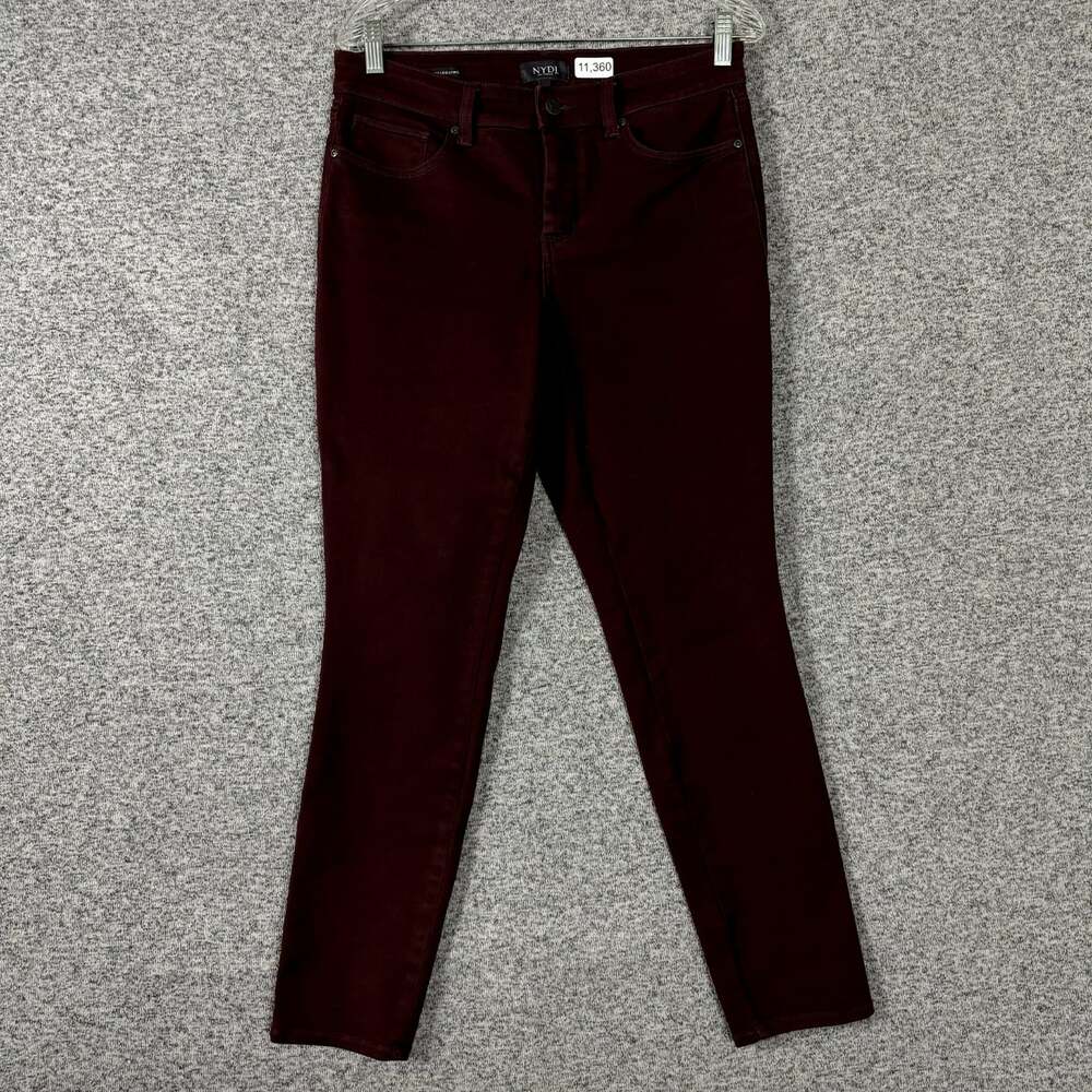 NYDJ Women's Size 6 Dark Red Ami Skinny Legging Lift x Tuck Stretch Jeans
